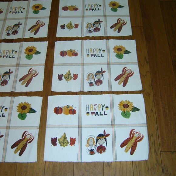 Fall Seasonal Woven Placemats, Set of 6, VGUC - Picture 4 of 5